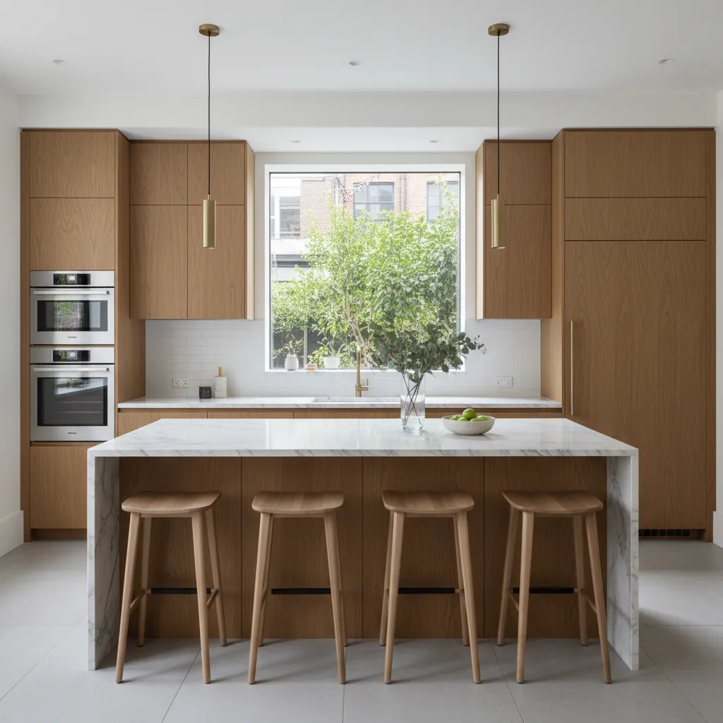 Cocina moderna fotografiada para portafolio de diseño interior