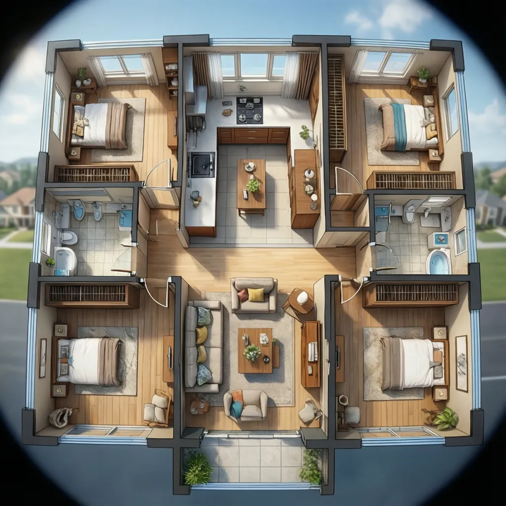 Average Square Footage of 4-Bedroom Homes