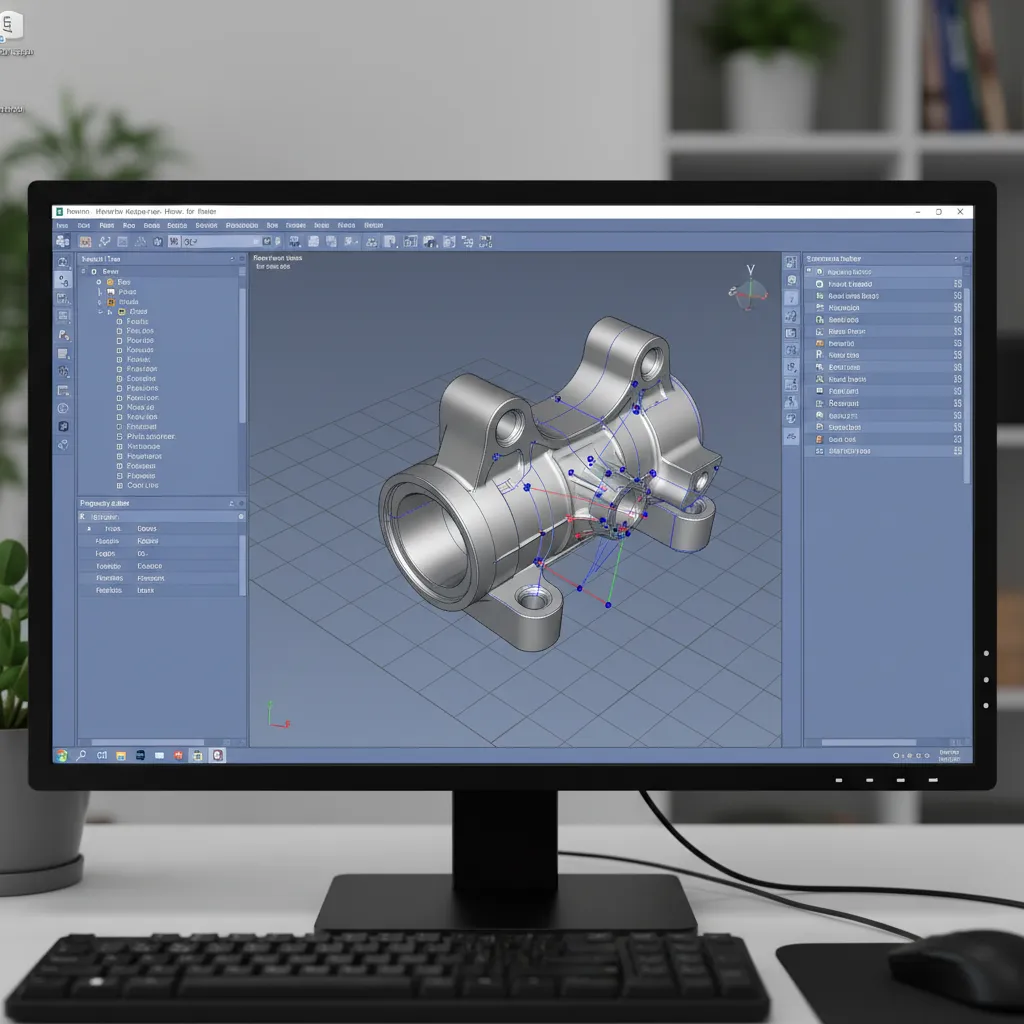 FreeCAD parametric modeling interface showing mechanical part design