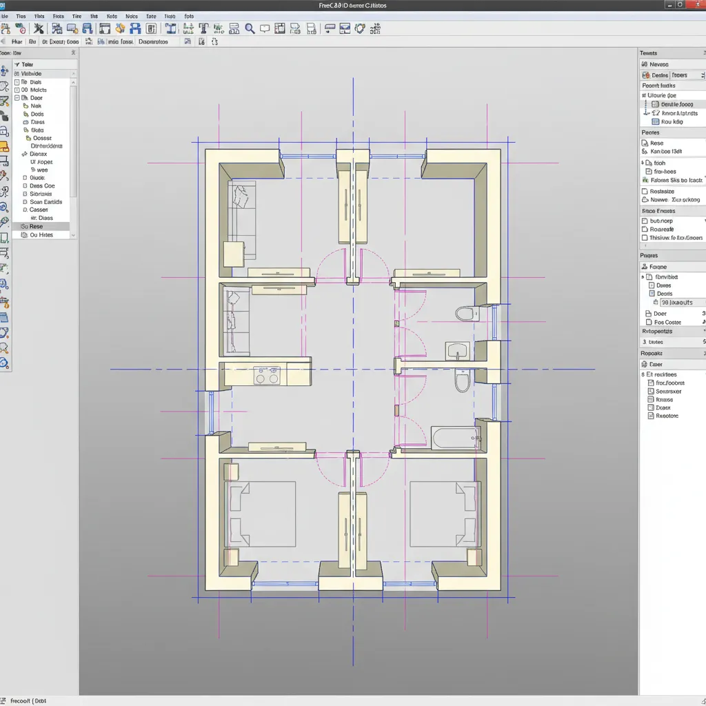 FreeCAD Arch workbench converting drafted lines into walls