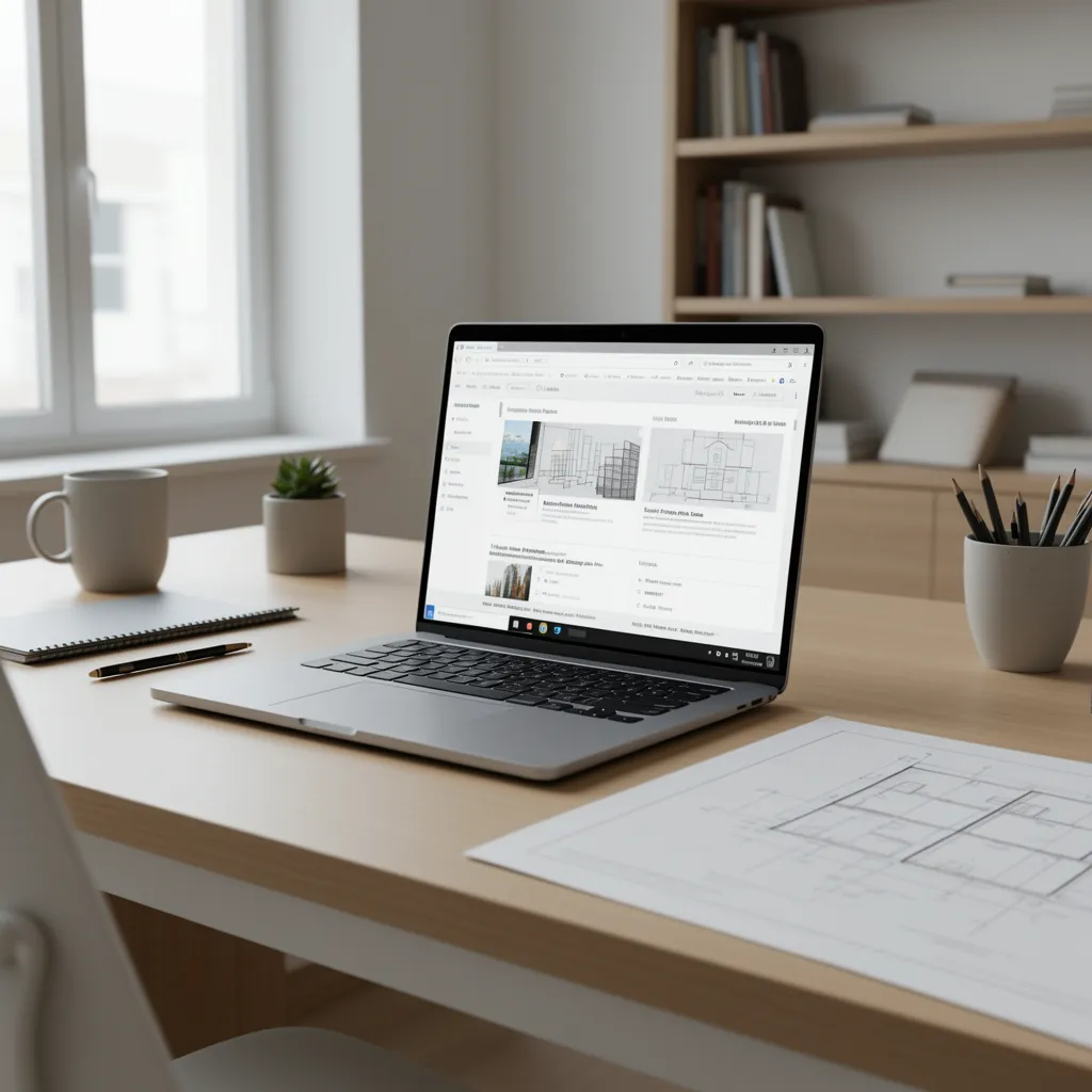 Designer reviewing freelance project listings on laptop