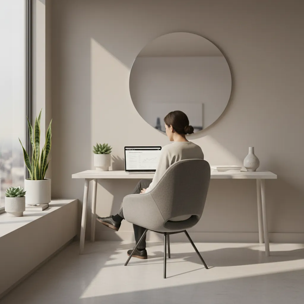 freelancer preparing client proposal template on laptop at home workspace