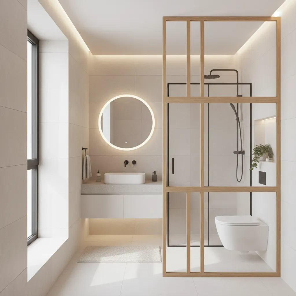 Freestanding Bathroom Divider Ideas for Rentals