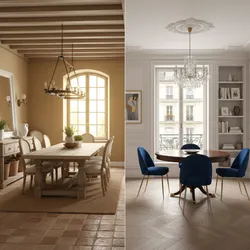 Layout Optimization for French Country and Parisian Dining Rooms