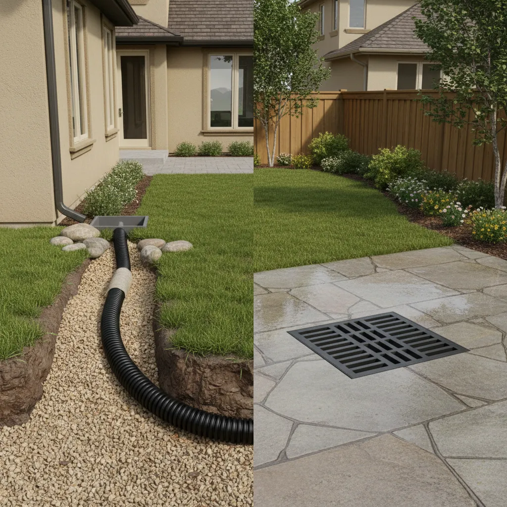 French Drain vs Surface Drain Which Exterior Drainage System Works Best