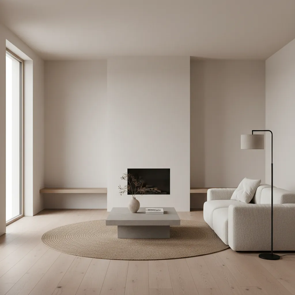 Modern interior room with freshly painted smooth durable wall finish