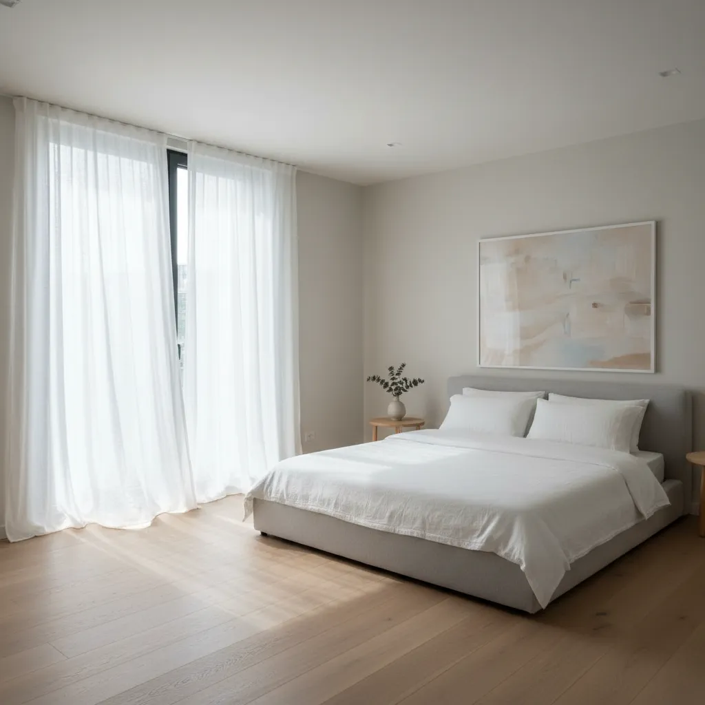 Freshly painted room with open windows for airflow