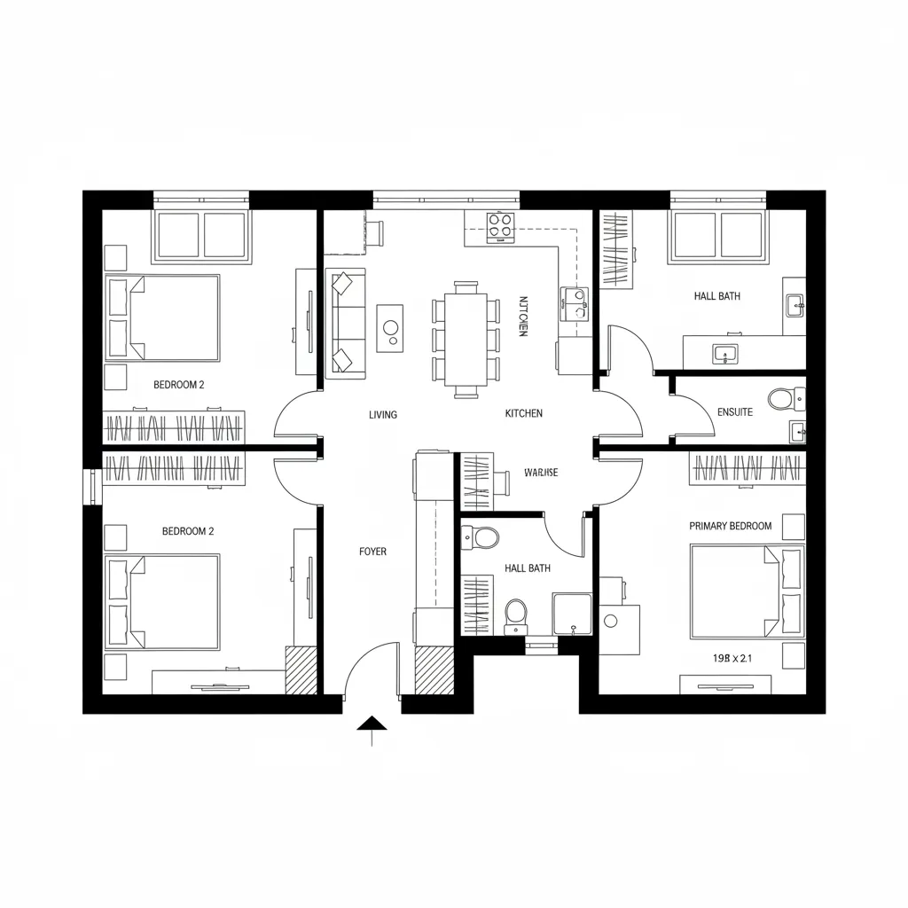 Noise at Night? A Split Bedroom Floor Plan That Adds Privacy