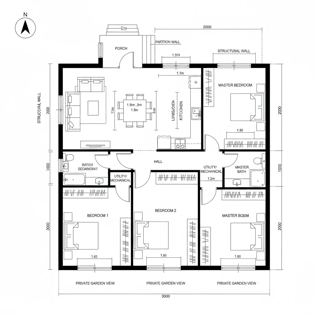 Front Public Core + Rear Sleep Cluster