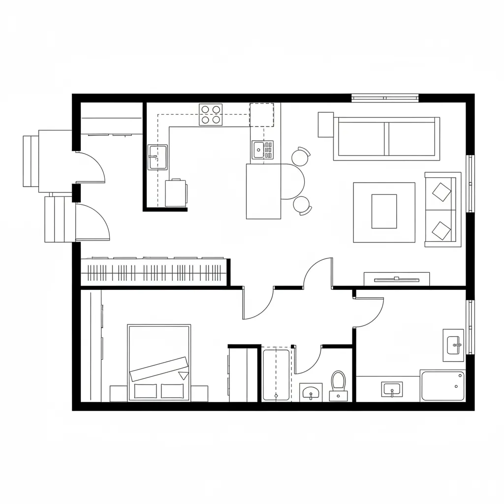 Front-Porch Entry + Center Spine