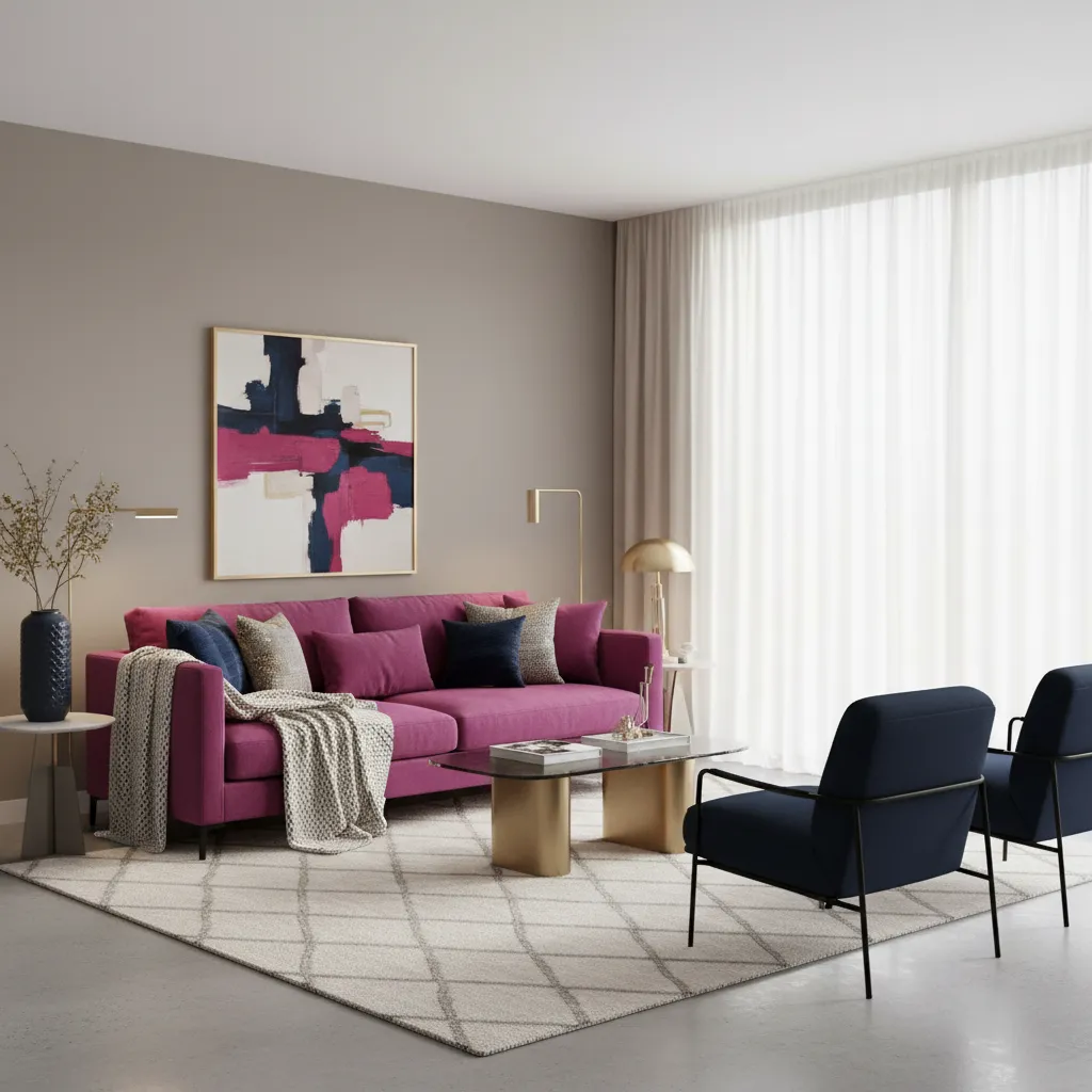 6 Best Fuchsia Living Room Color Palettes