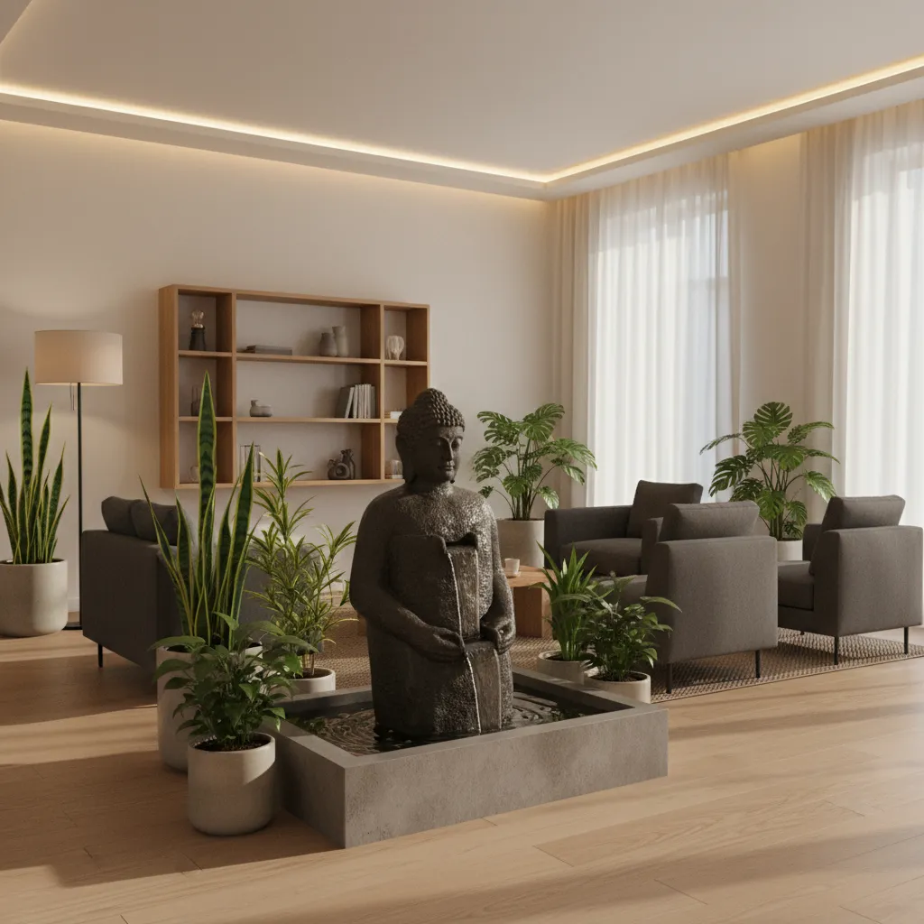 Fuentes de interior buda decorativas: cómo elegir la ideal