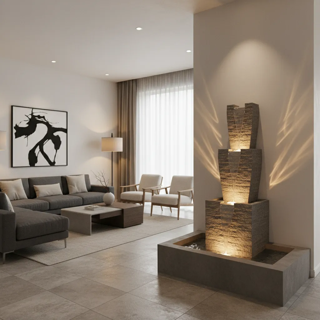 Fuentes decorativas de interior con luz LED