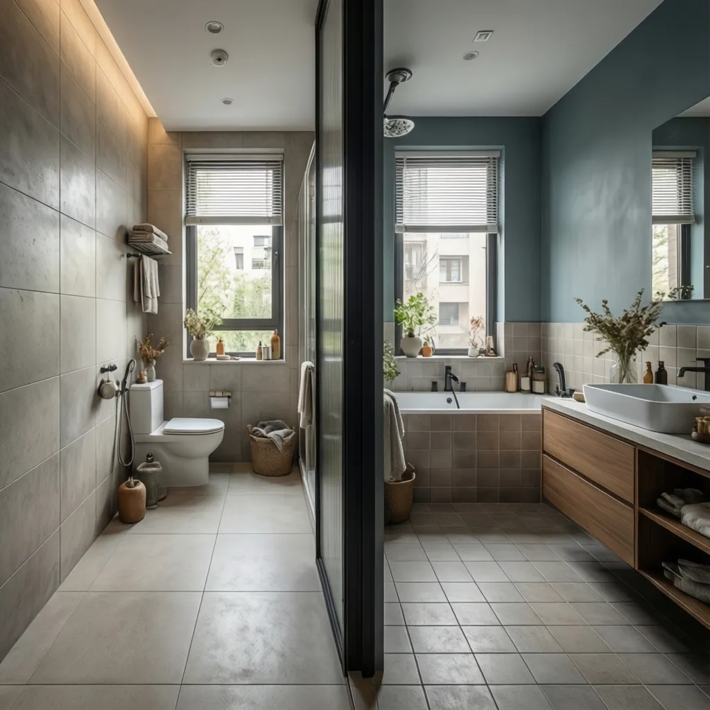 Full Bathroom Tiling vs Half Tiling: Cost, Maintenance, and Design Comparison