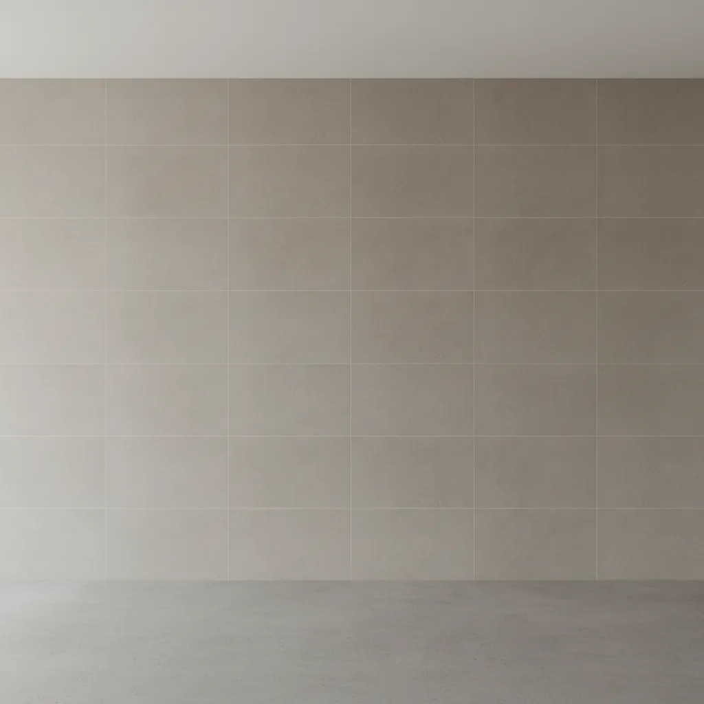 full height tiled kitchen wall before cabinet installation