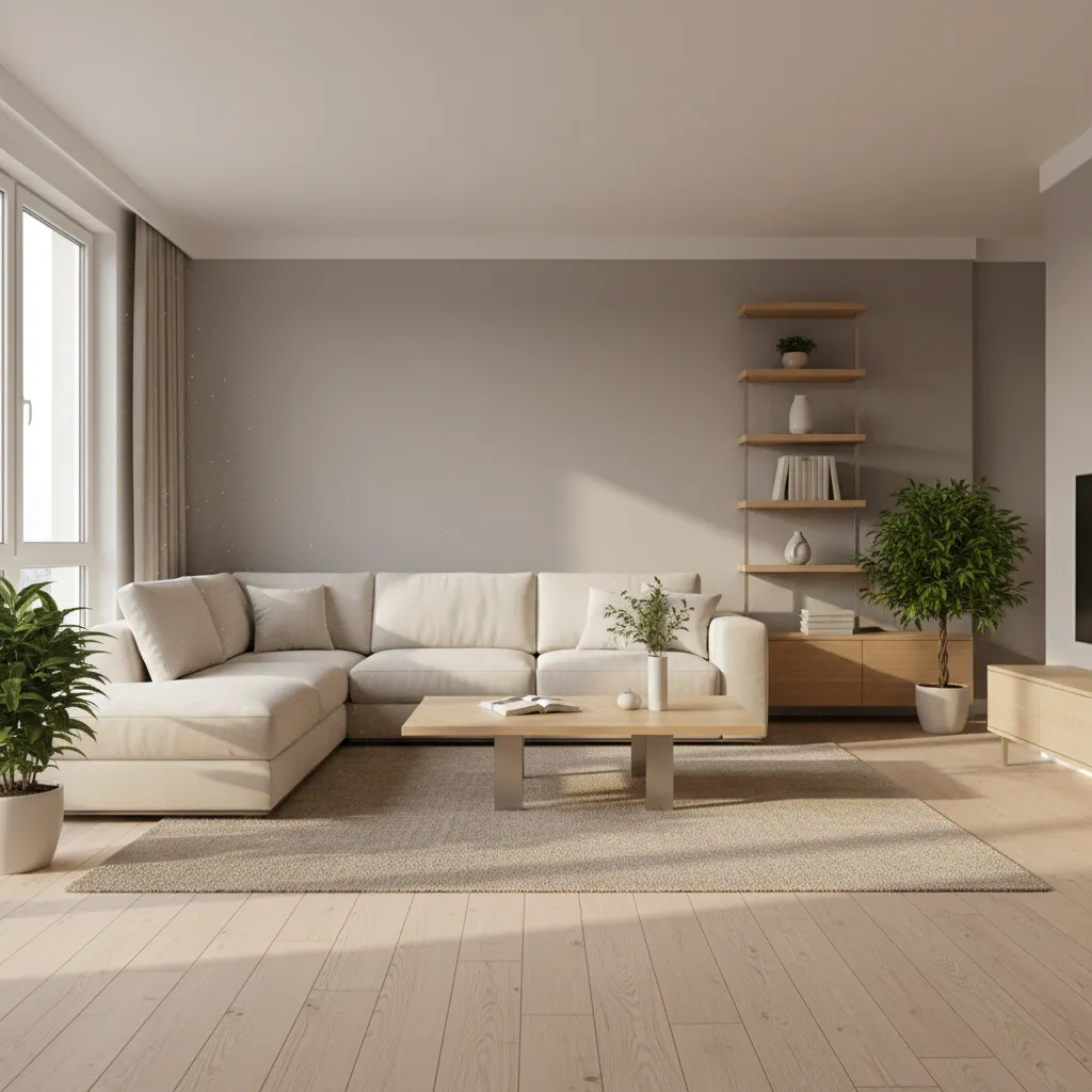 Salón moderno diseñado pensando en la circulación y el uso diario