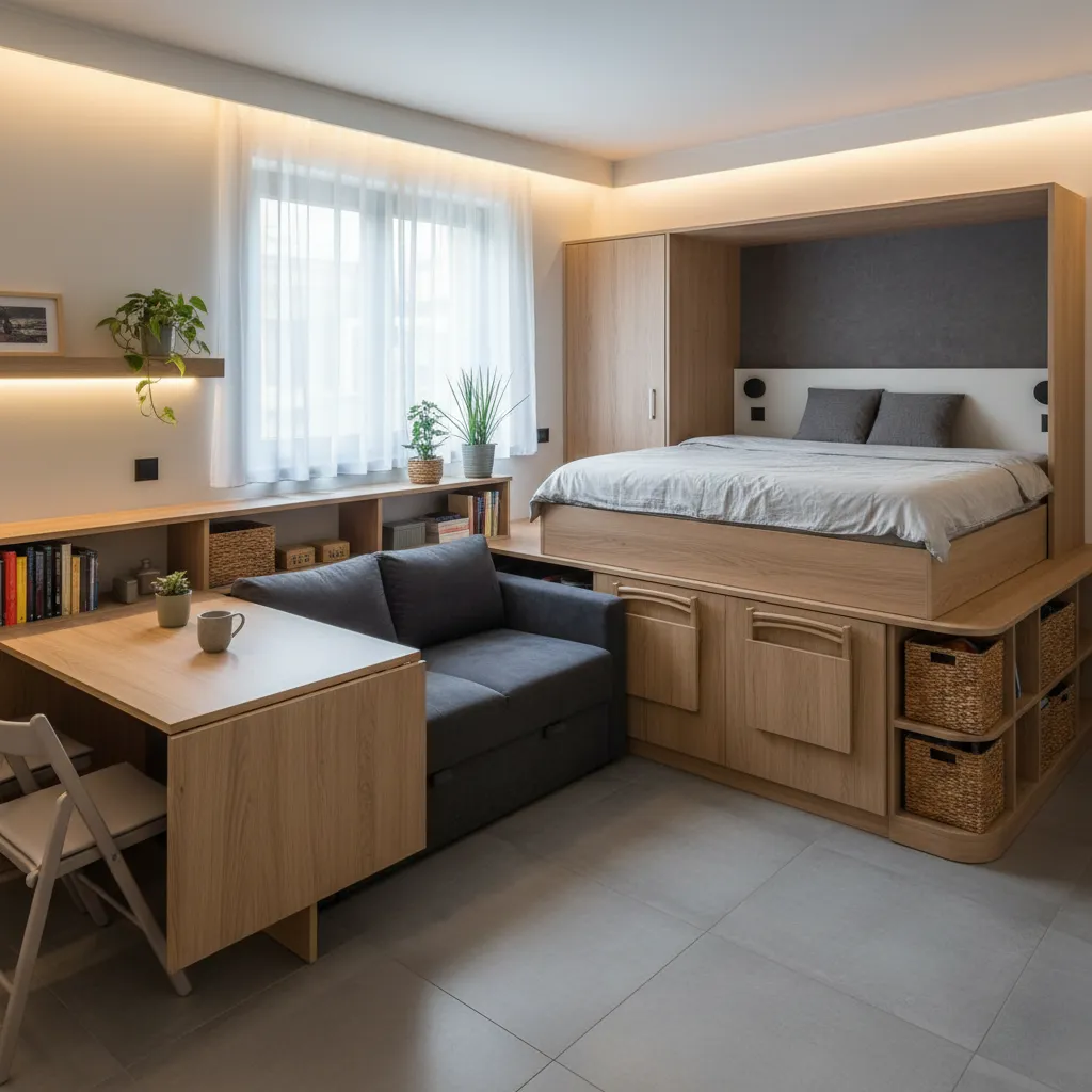 Furnitur multifungsi dalam rumah kecil