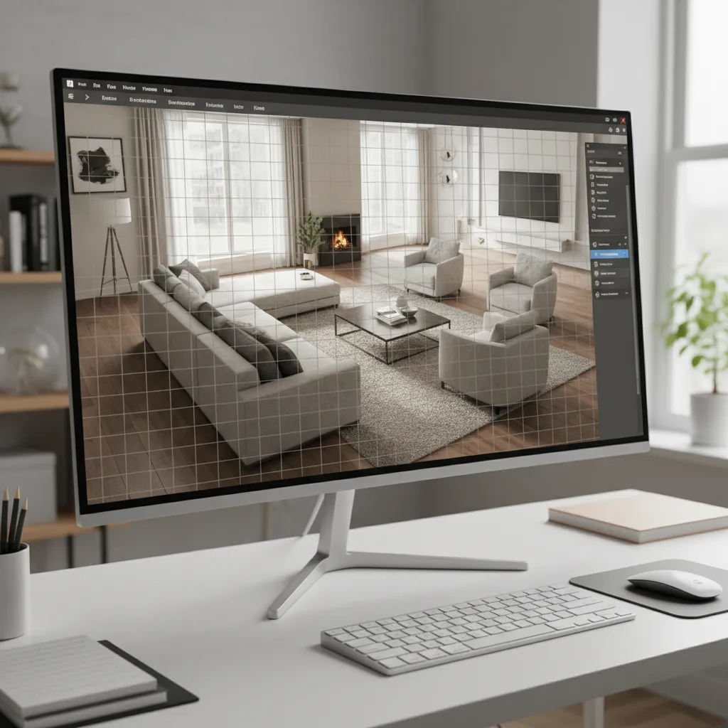 furniture layout planning inside residential design software