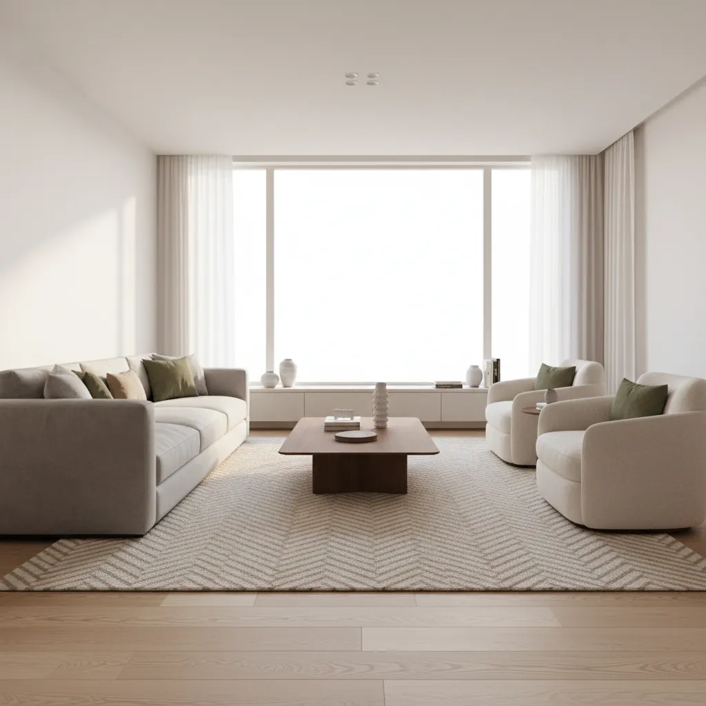 sofa and chairs arranged in conversational layout improving social interaction and flow