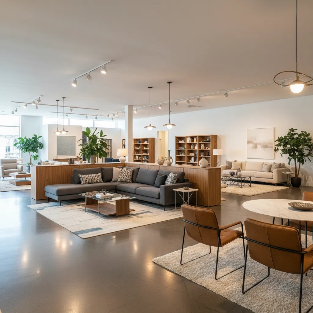 Diseño de interiores para tiendas de muebles