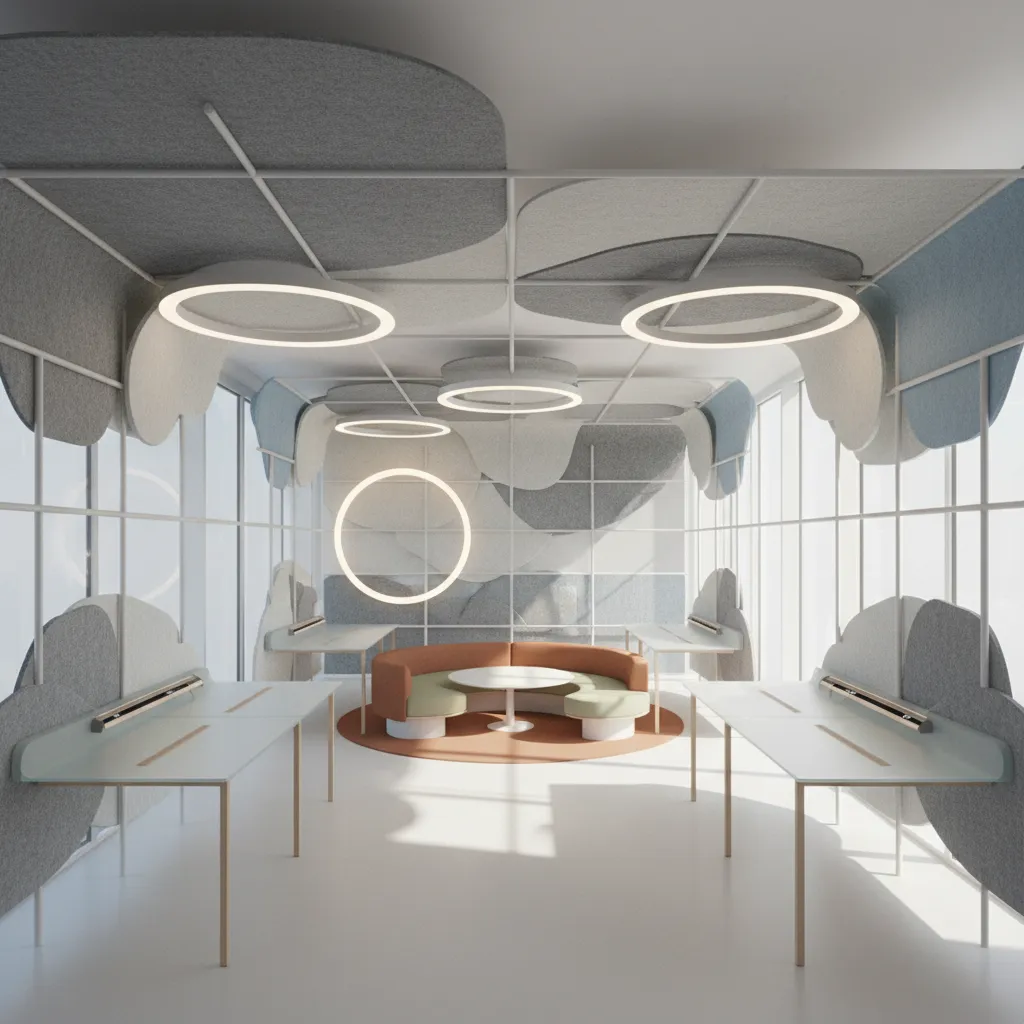 Office Floor Plan for 4: A Future-Ready Micro-Habitat: Designing a 4-person workspace as a living interface for work, focus, and calm