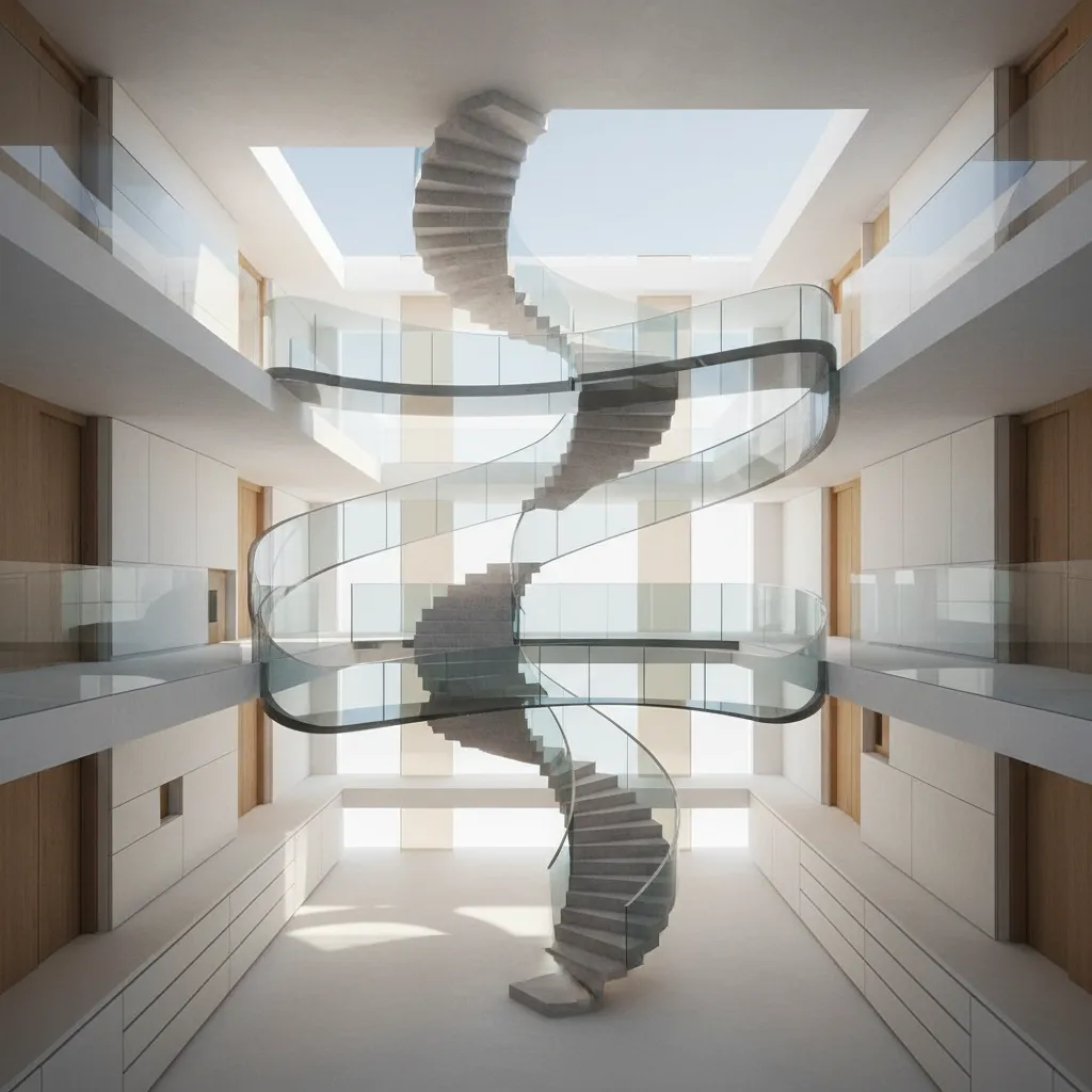 Modern 2-Floor House Plan, Written from the Near Future: How a two-level home becomes the interface for bandwidth-rich daily life