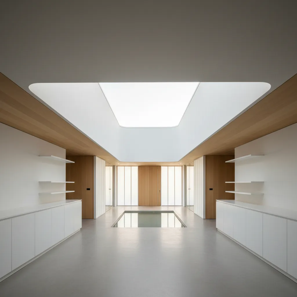 3-BHK Single-Floor Interface: A future-forward 3-bedroom home planned as a living OS on one plane