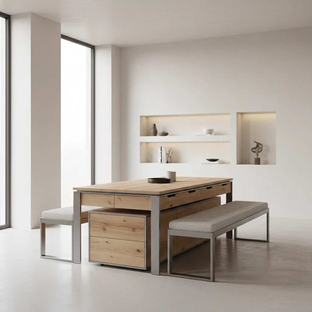 modern multifunctional dining furniture concept for small homes