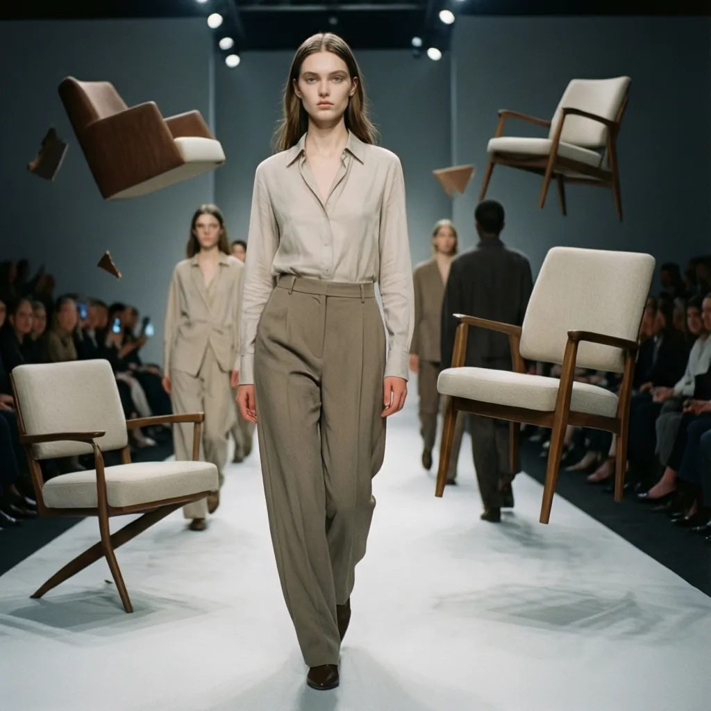 Desfile de moda contemporánea con diseños minimalistas