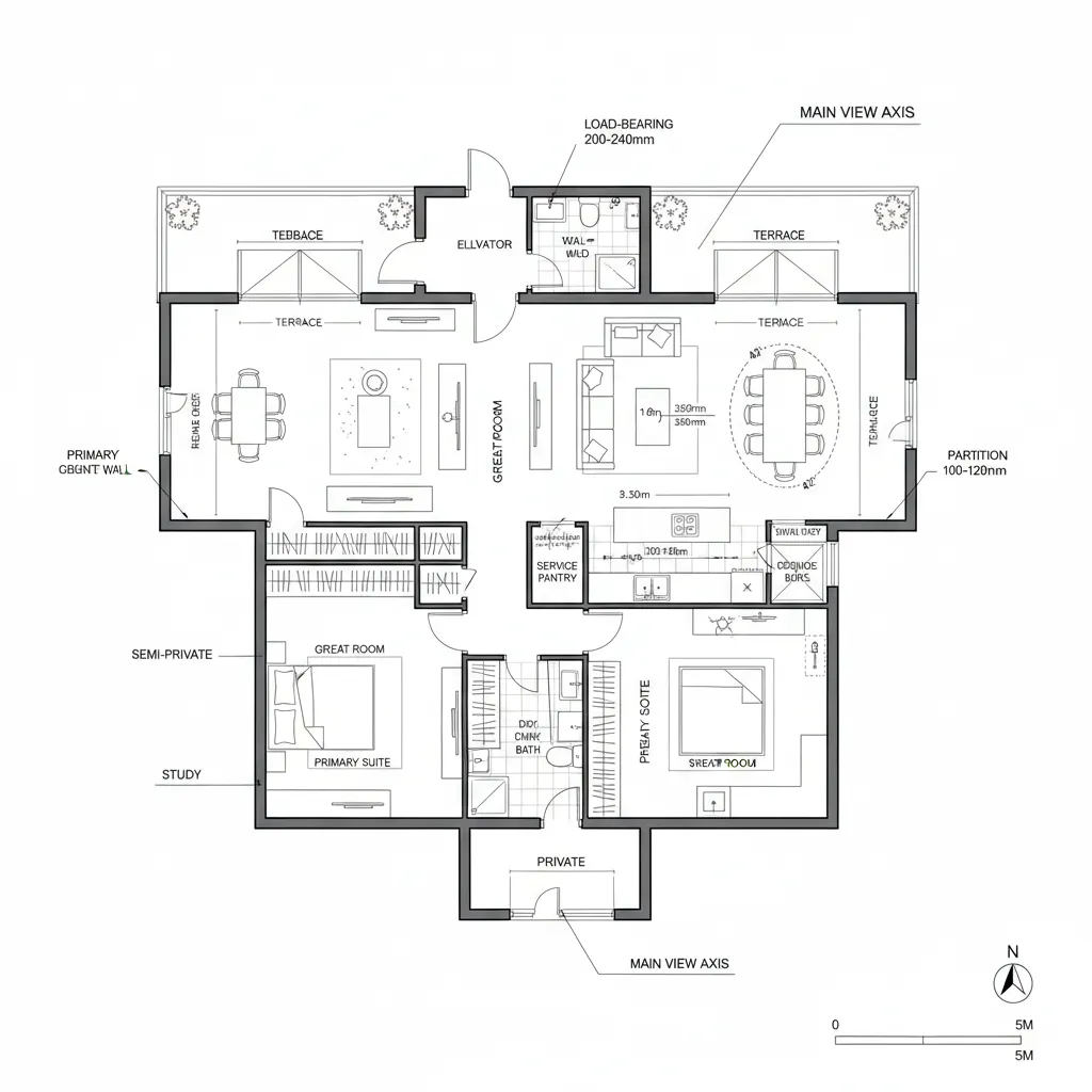 Split-Plane Gallery Spine