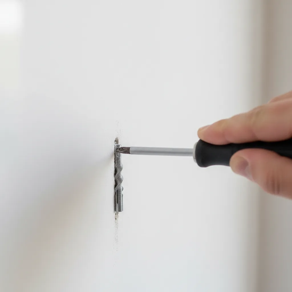 installing drywall anchor for hanging picture frames