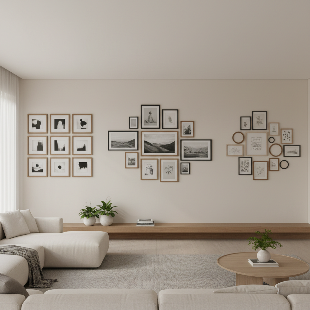 Which Gallery Wall Layout Style Fixes a Messy Wall?