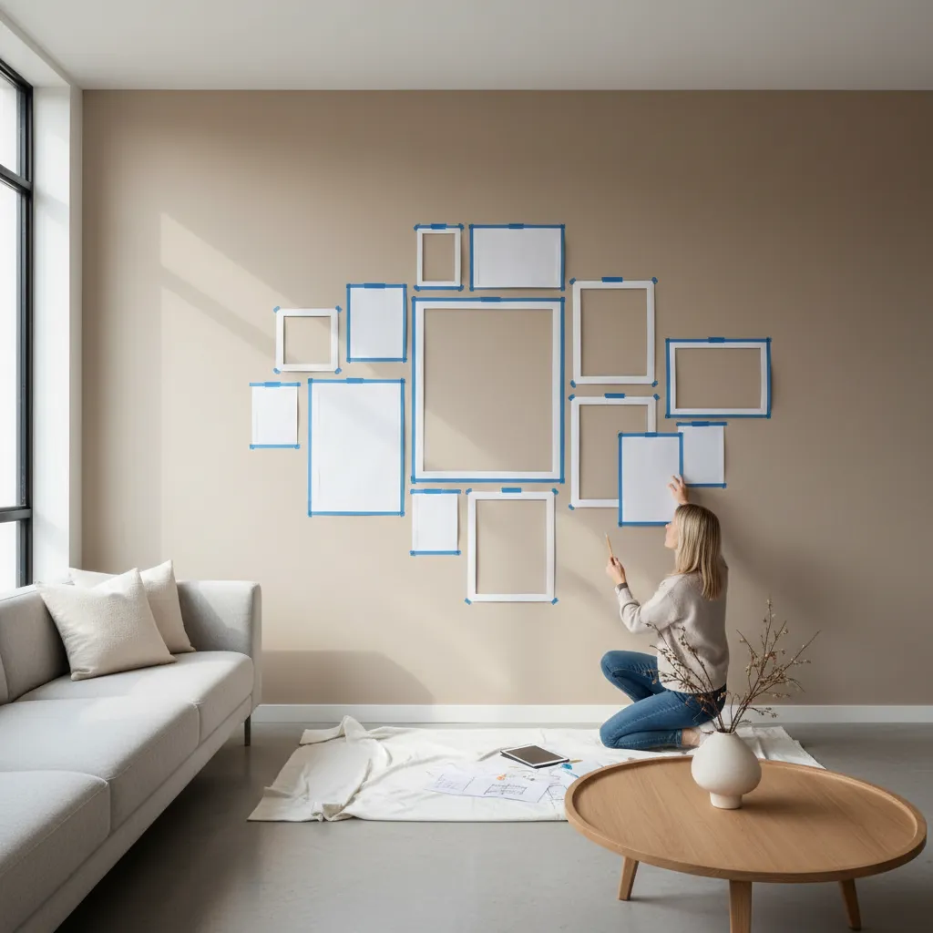 How to Plan a Gallery Wall Layout Using Paper Templates