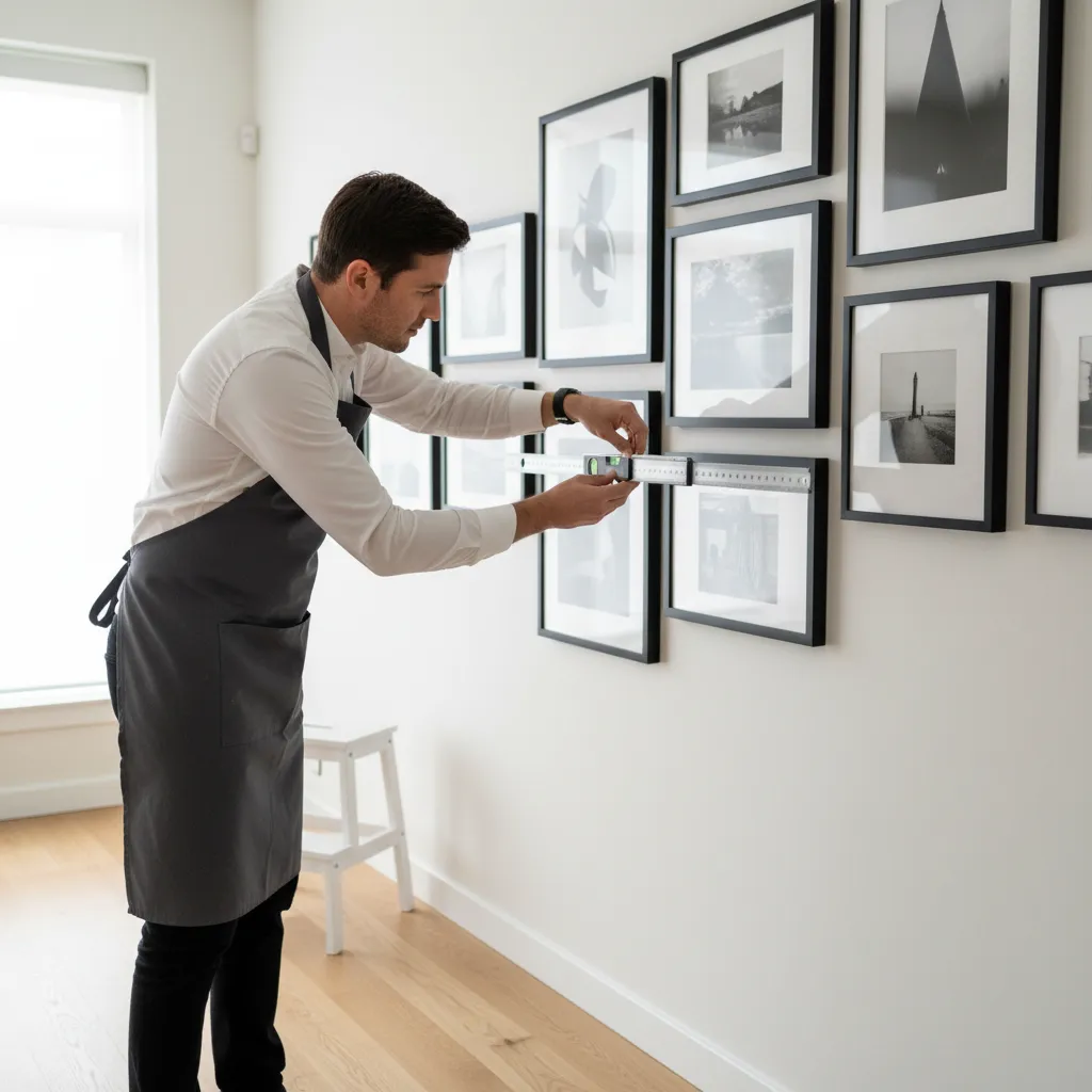 measuring spacing between frames in gallery wall layout