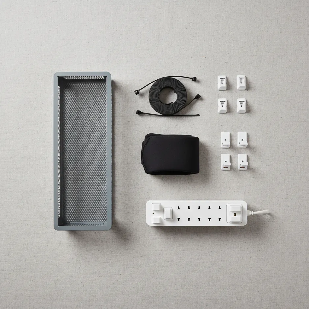 cable management tools including tray velcro ties and cable sleeves