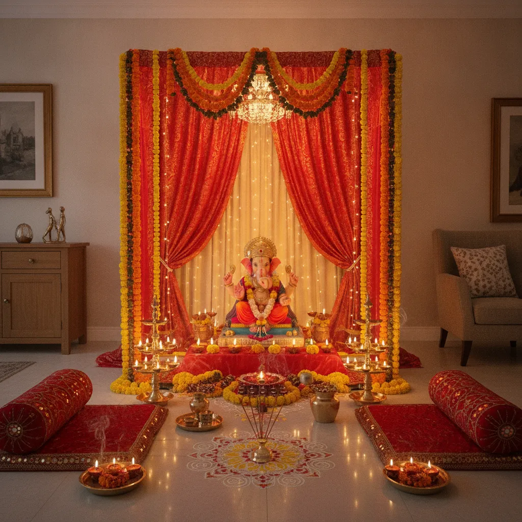 5 Ganesh Pooja Decoration Ideas at Home
