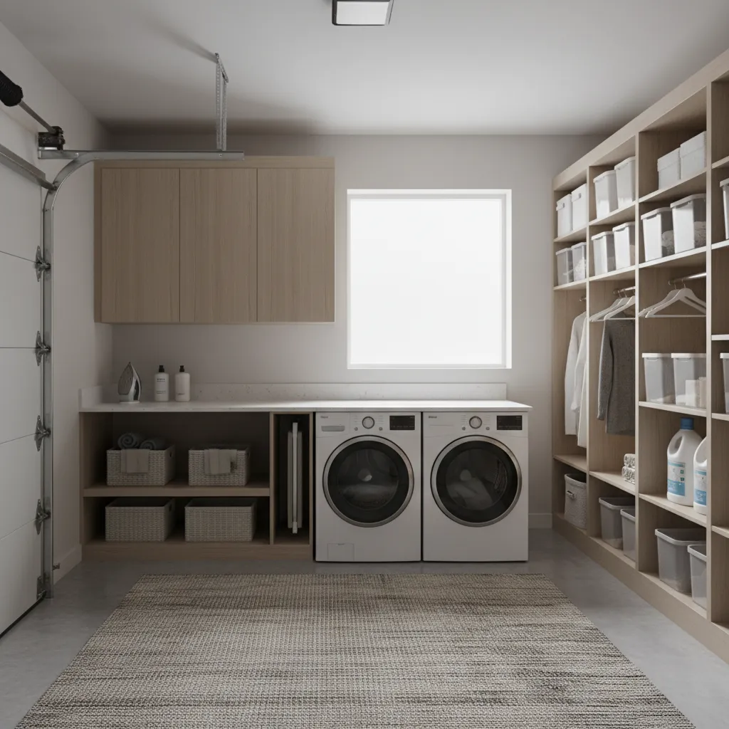 10 Laundry in the Garage Ideas to Maximize Small Spaces