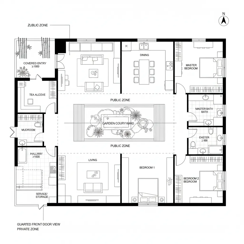 Garden Courtyard Spine