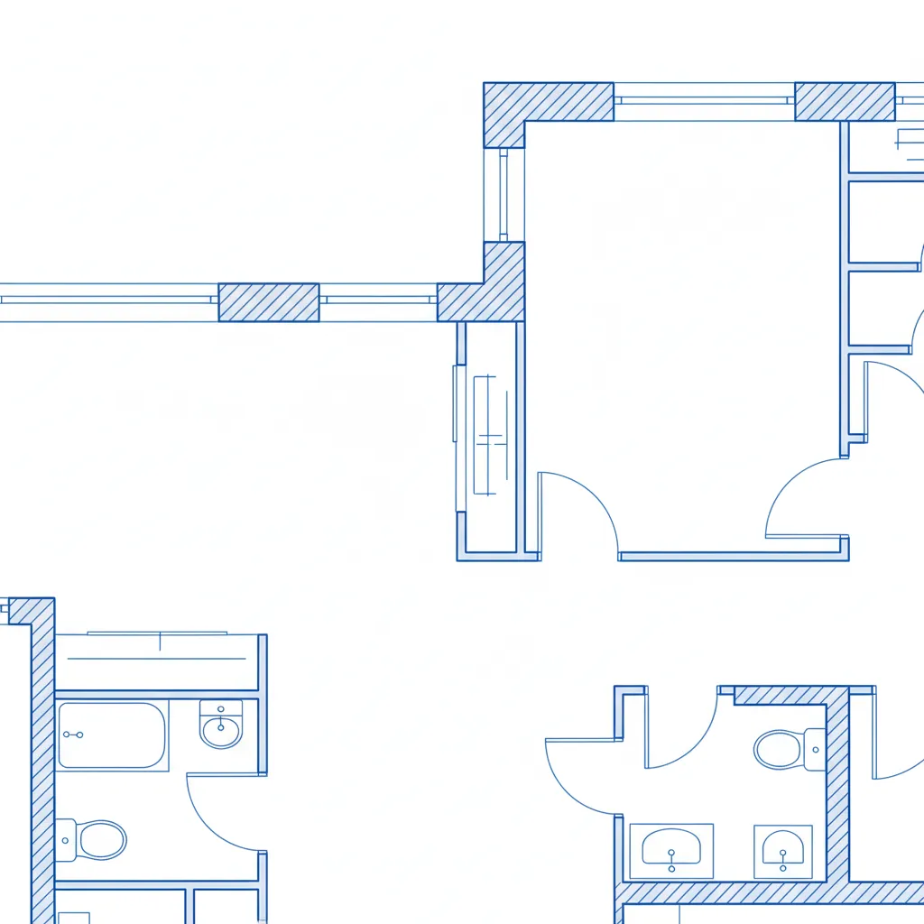Perbedaan garis tebal dan tipis pada denah rumah