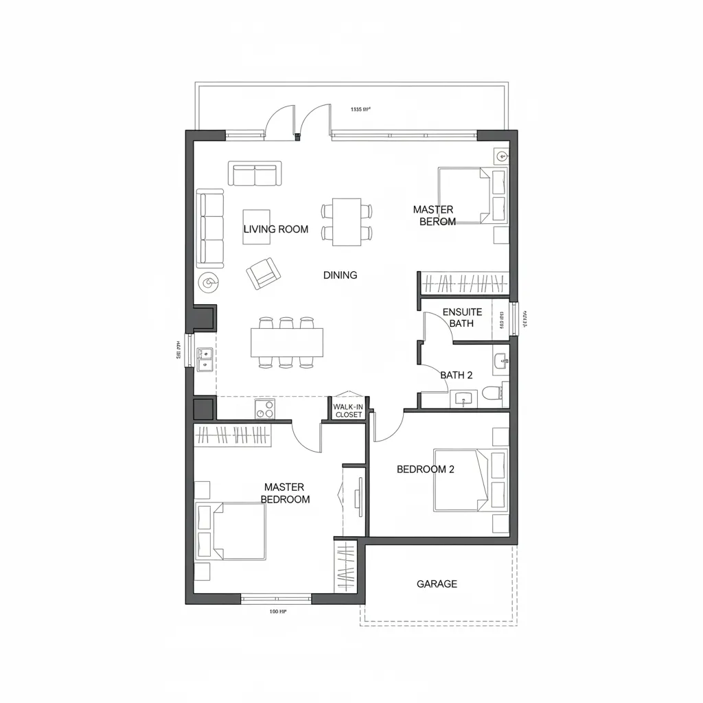 automatically generated residential floor plan layout