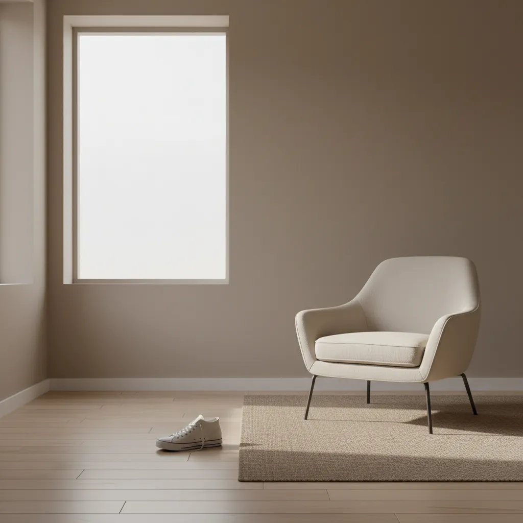 generic sneaker 3d model used in a lifestyle render without brand logos