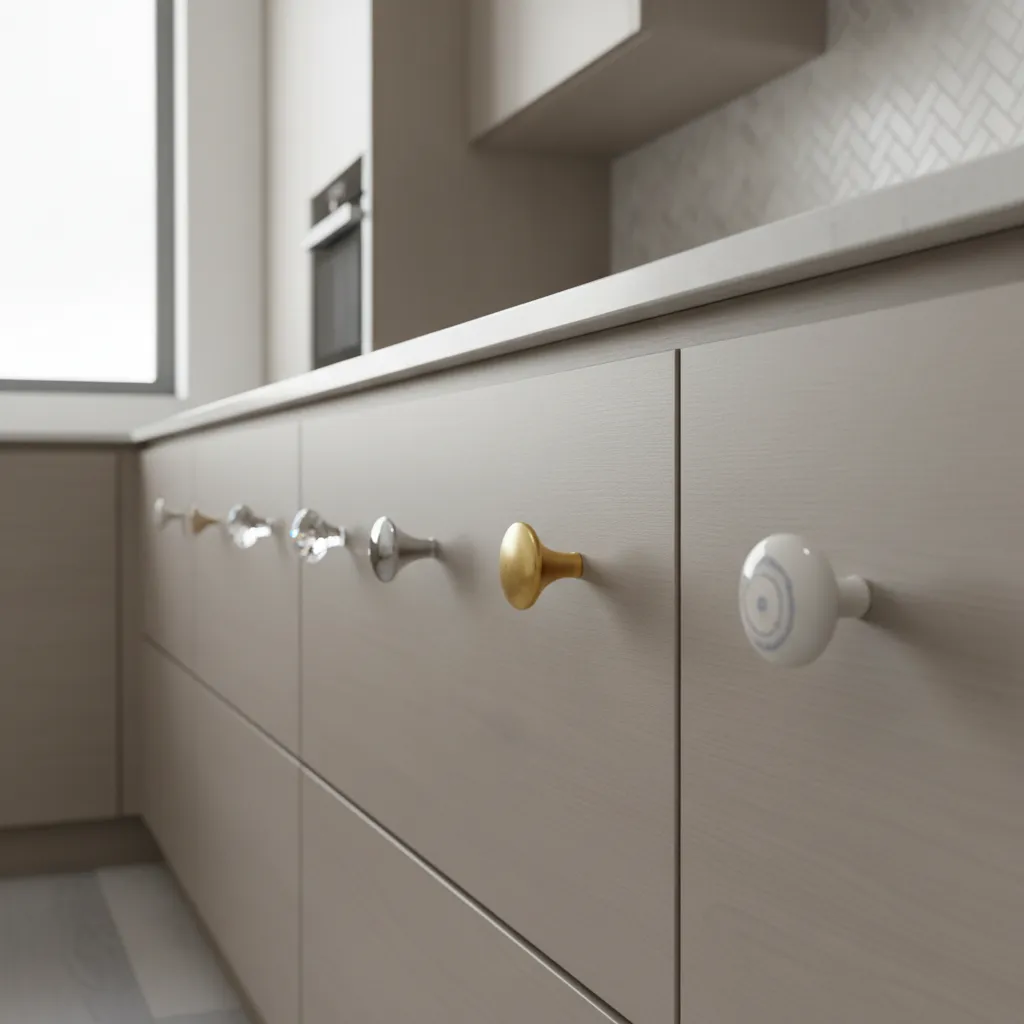Glass Cabinet Knobs vs Crystal Metal and Ceramic Knobs