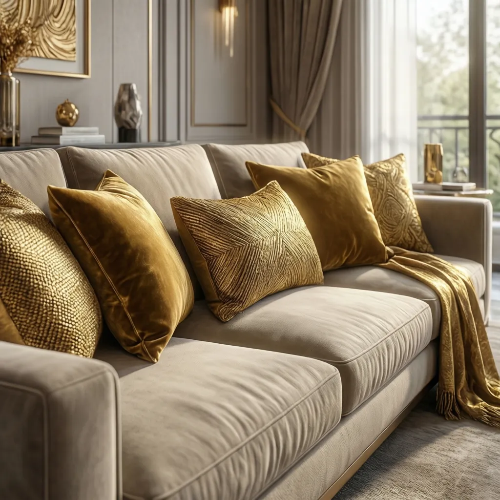 Choosing the Right Fabric and Texture for Gold Decorative Pillows