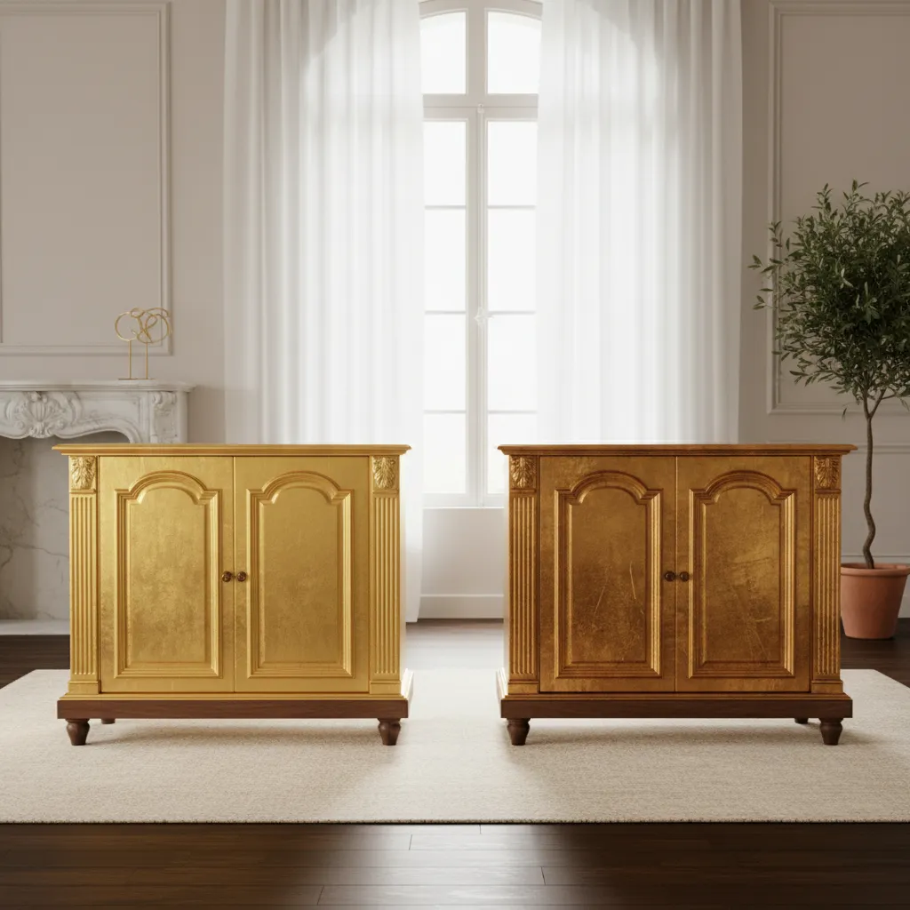 Gold Paint vs Gold Leaf on Furniture: Differences, Cost, and Visual Impact