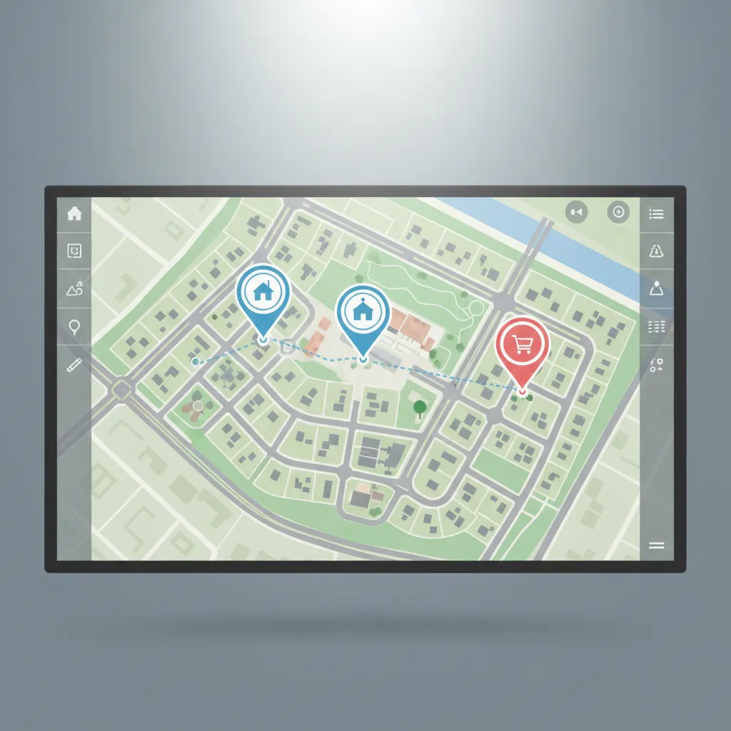 Contoh peta khusus yang dibuat menggunakan Google My Maps