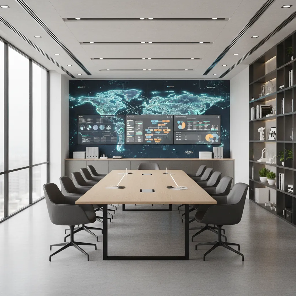 Strategic policy planning room symbolizing modern governance coordination