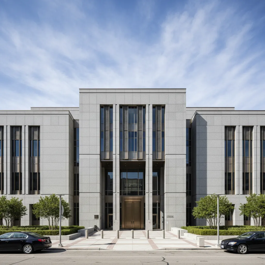 government building exterior representing restricted architectural floor plans