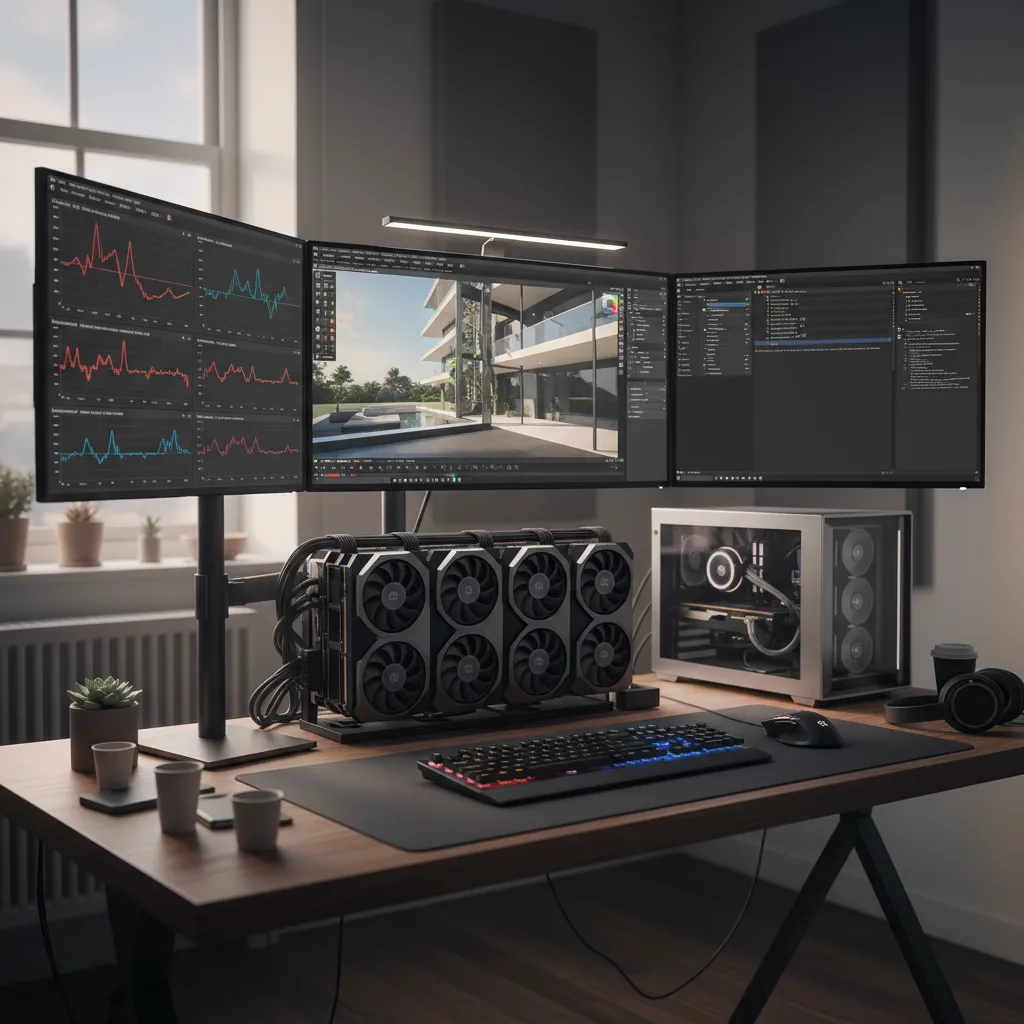 Monitoring GPU usage during rendering on a Linux workstation