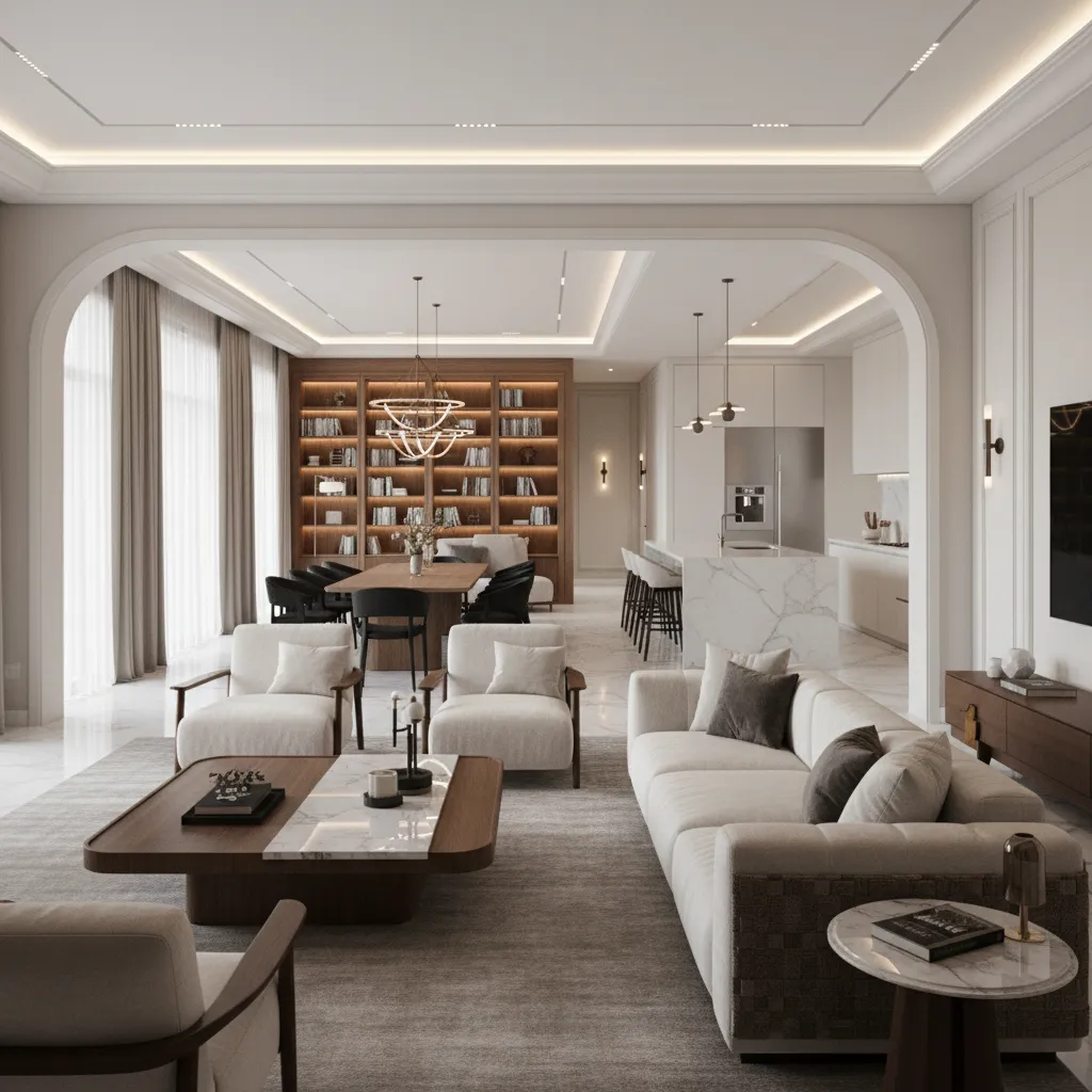 Large complex interior 3D scene demonstrating heavy GPU VRAM usage