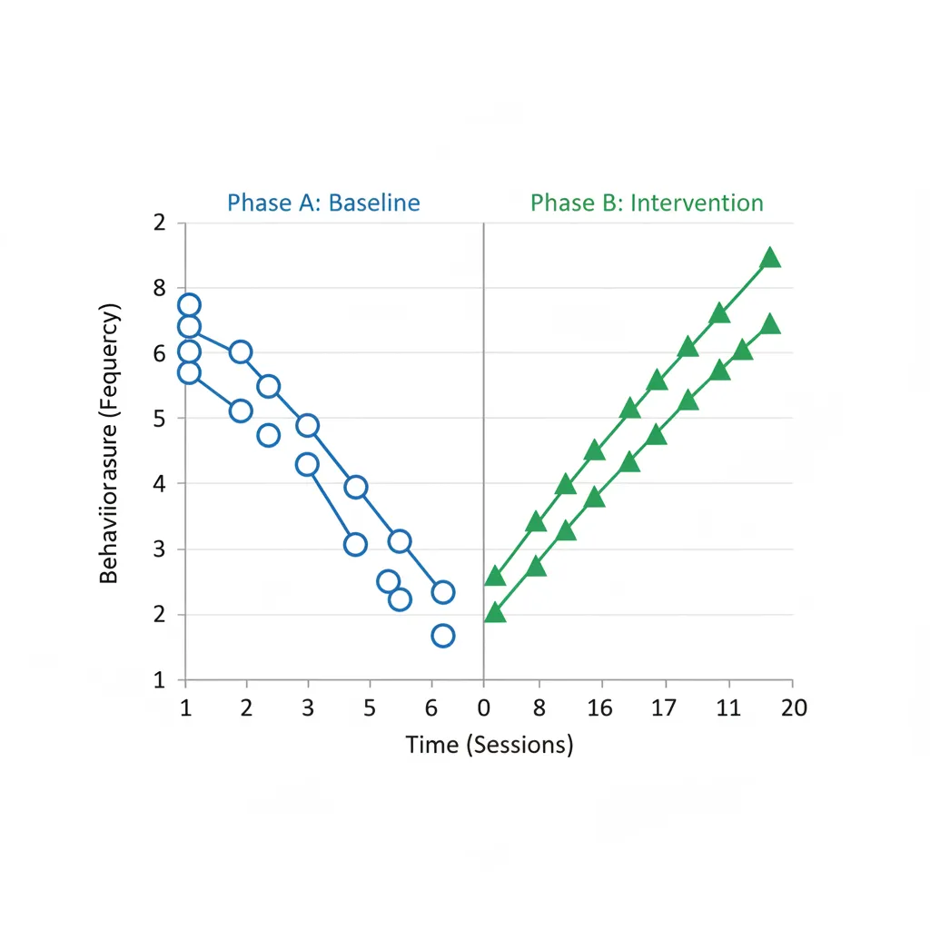 Gráfica en diseño AB de caso único: cómo interpretarla